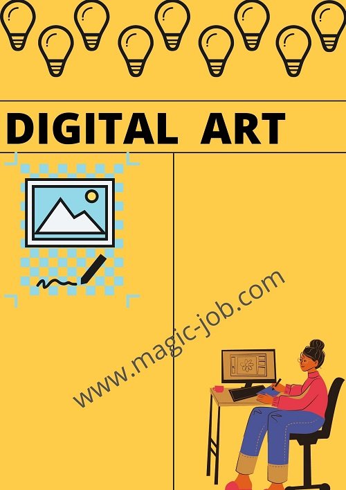 Is Digital Art for beginners gives a decent income? | Magic Job image